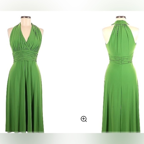 Evan Picone Citrus Green Sleeveless Dress - Picture 1 of 4